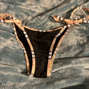 Elegant Black and Tan Bikini Bottom size medium